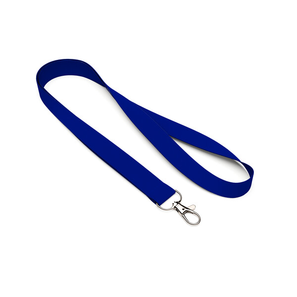 Polyester screen printed lanyard - Reflex Blue C / 20mm width / Metal carabiner