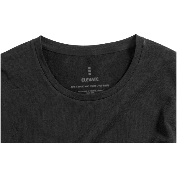 Ponoka long sleeve women's GOTS organic t-shirt - Anthracite / L