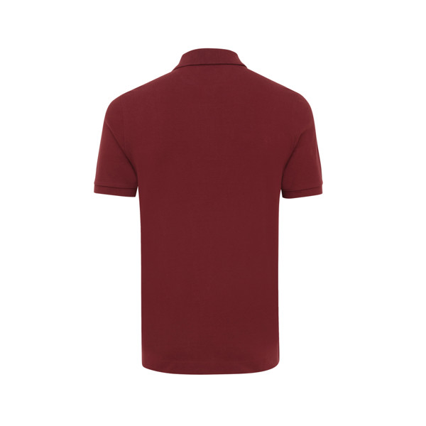 Polo en coton piqué et recyclé Iqoniq Yosemite - Rouge Bordeaux / M