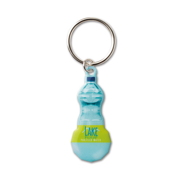 Porte-clés jeton en aluminium - £1 (nouveau) / Emballé dans du papier de soie