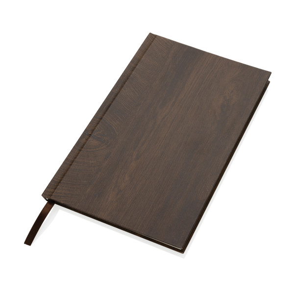 Kavana wood print A5 notebook - Dark Brown