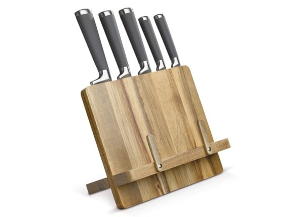 Kogebogstativ med 5 knive