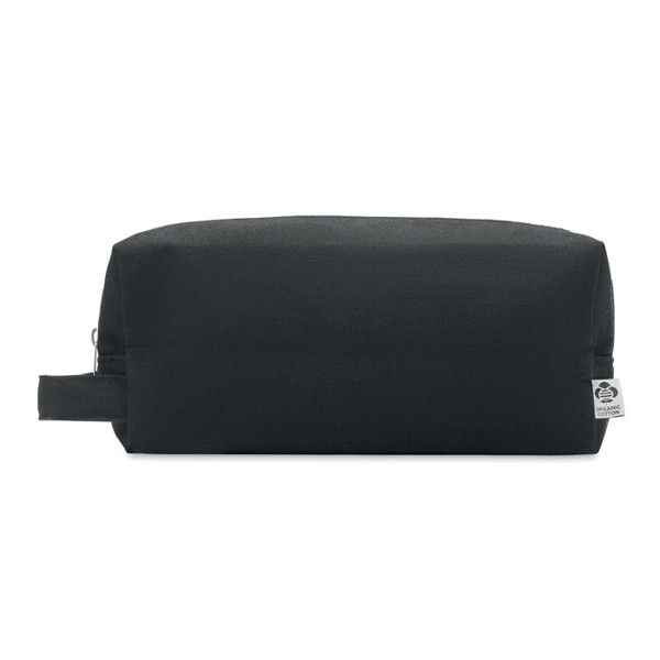 Canvas cosmetic bag 220 gr/m² Bia - Black