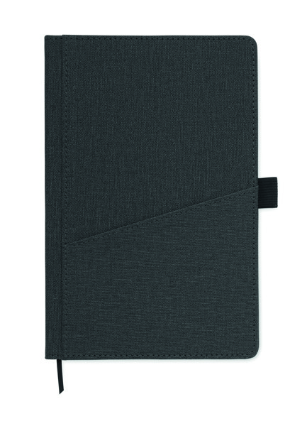 A5 notebook PU front pocket Cinco - Schwarz