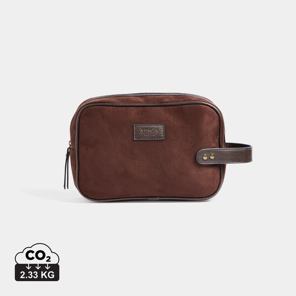 Vinga Hunton washbag polyester, 260x180x100 mm - Brown