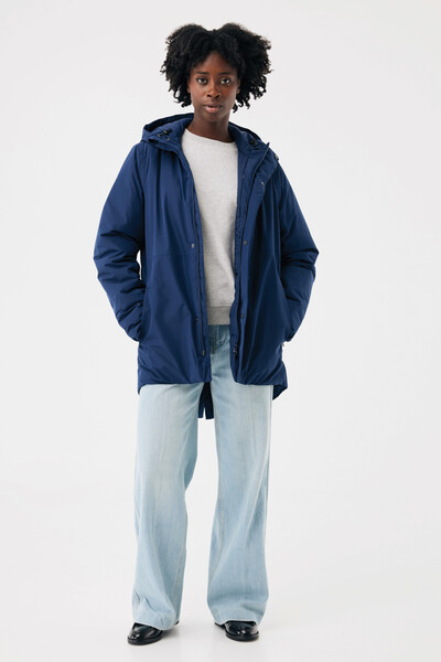 Parka en polyester recyclé IQONIQ Thelon - Bleu Marine / XXL
