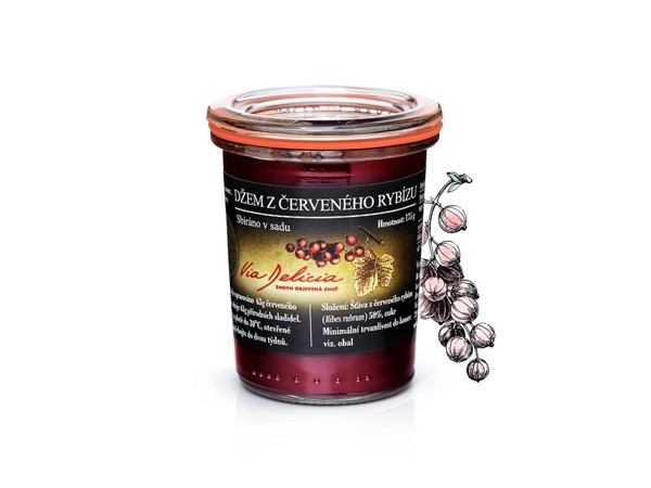 Džem z červených ríbezlí 175g