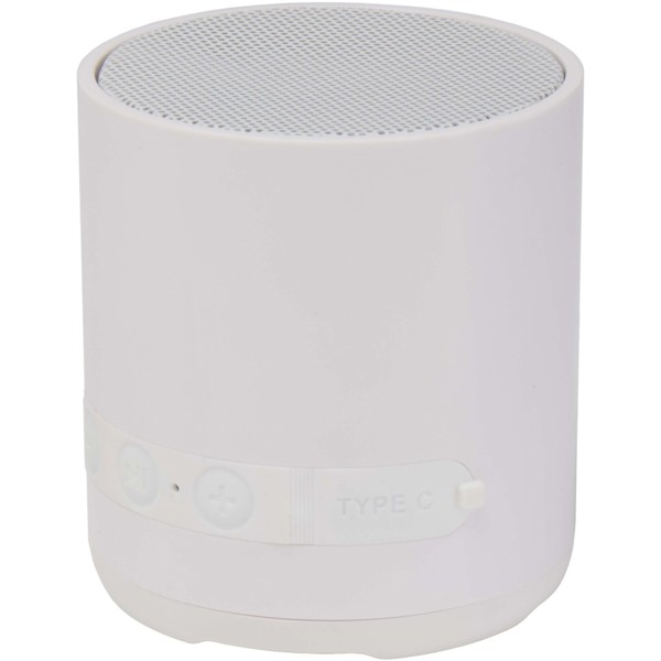 Haut-parleur Hunor sans fil de 3 W en plastique recyclé - Blanc