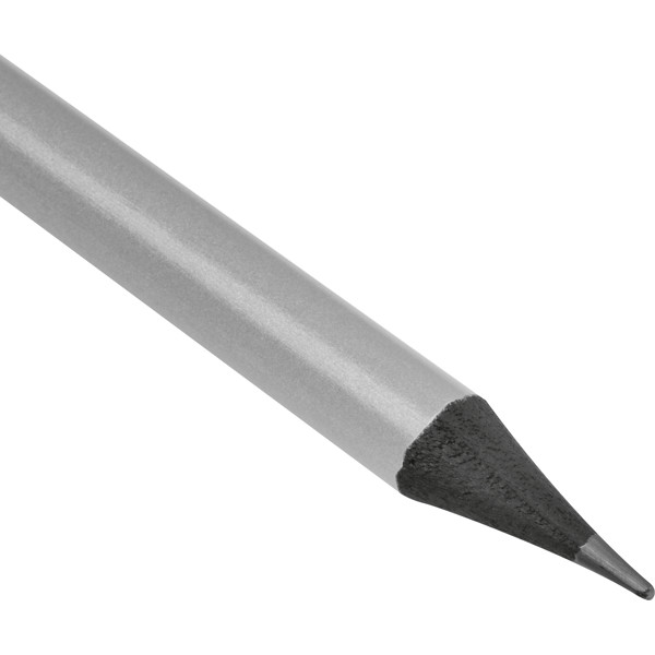 Pencil with eraser in metallic colors JAMES - Silver