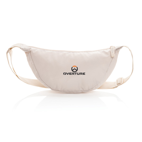 Sac banane en bandoulière en rPET AWARE™ Crescent - Beige