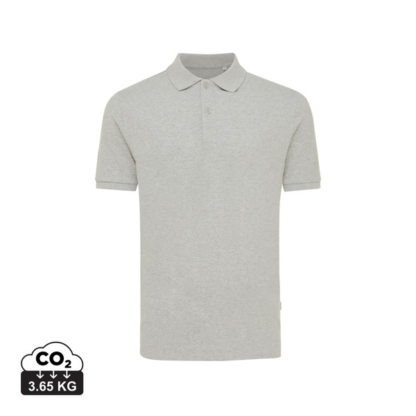 Polo en coton piqué et recyclé Iqoniq Yosemite - Heather Grey / S