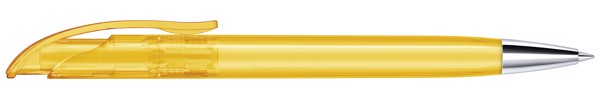 Senator® Challenger Clear Mt, Balpen Met Drukmechanisme Met Metalen Punt - Geel Bij Benadering PMS 7408