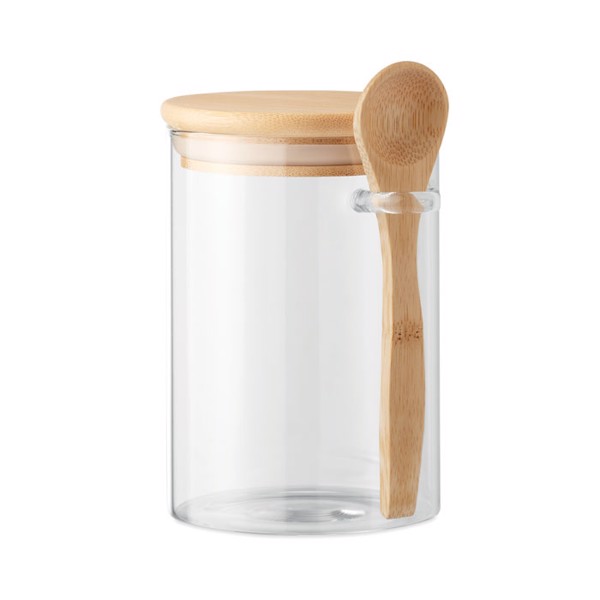 Glass jar with spoon 600 ml Borospoon