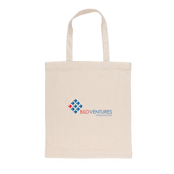 Impact AWARE™ Recycled cotton tote w/bottom 145g - White
