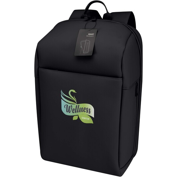 SMART 15" GRS recycled laptop backpack 18L - Black