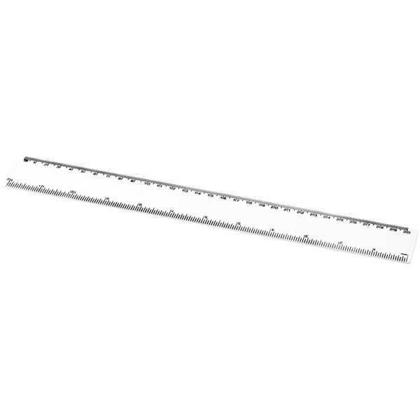 Renzo 30 cm plastic ruler - White