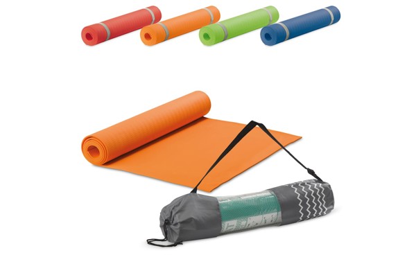 Fitness-yoga mat with carrier - Red