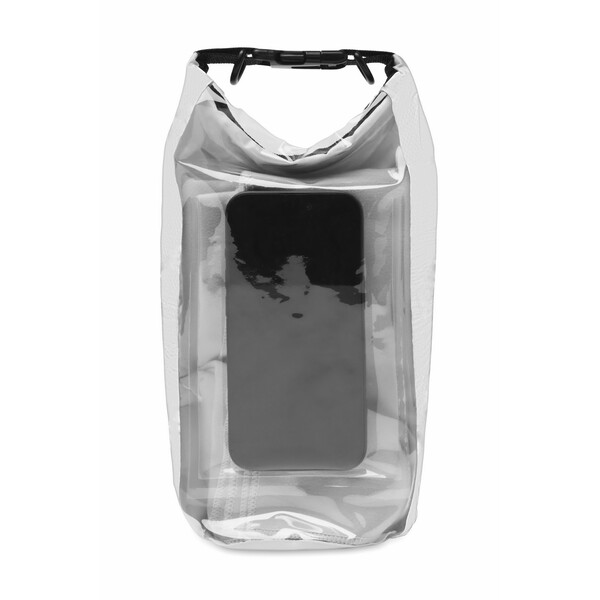 Saco à prova d'água de 2 L, poliéster reciclado (rPET) ripstop com janela, design 360° - Cor integral