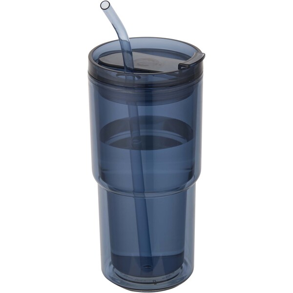 Archer 480 ml double wall plastic tumbler - Ocean Blue