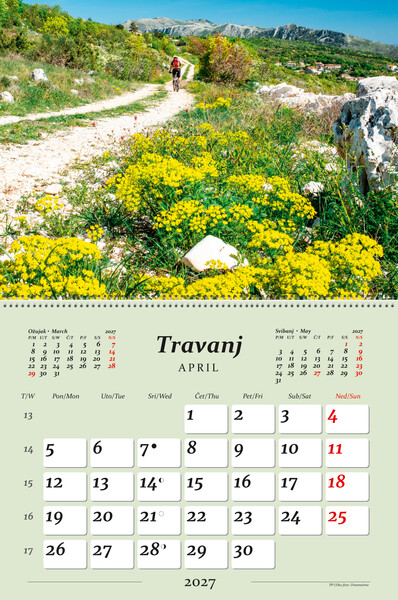 Preklopni zidni kalendar – Hrvatski krajolici