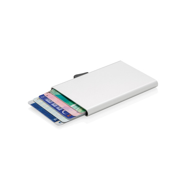 C-Secure aluminium RFID card holder - Silver