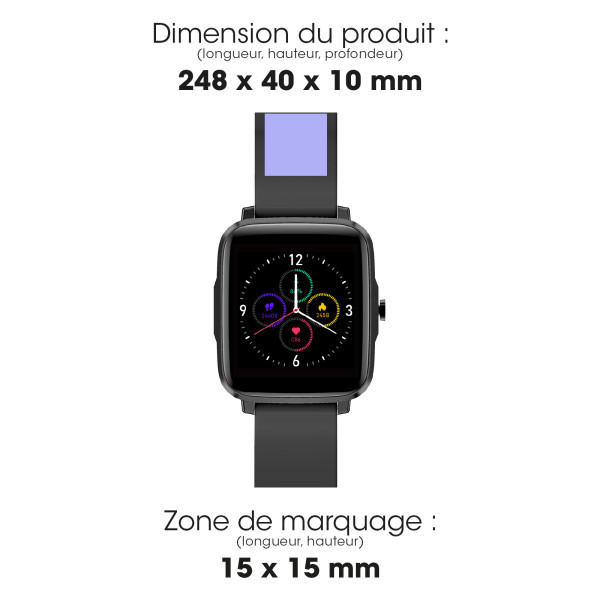 OTCHI - MONTRE CONNECTEE NOIRE AVEC UN ECRAN TACTILE 1,85"