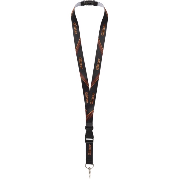 Balko vollfarbig bedrucktes Lanyard - einseitig - weiss / 10mm