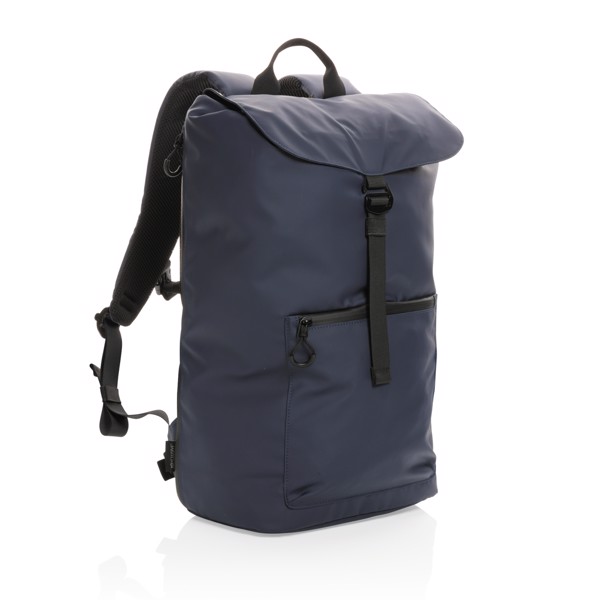 Sac à dos ordinateur 15,6" en rPET déperlant Impact AWARE™ - Bleu Marine