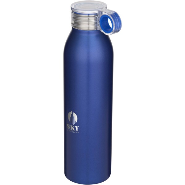 Bouteille d’eau Grom de 650 ml en acier inoxydable recyclé certifié RCS - Bleu royal