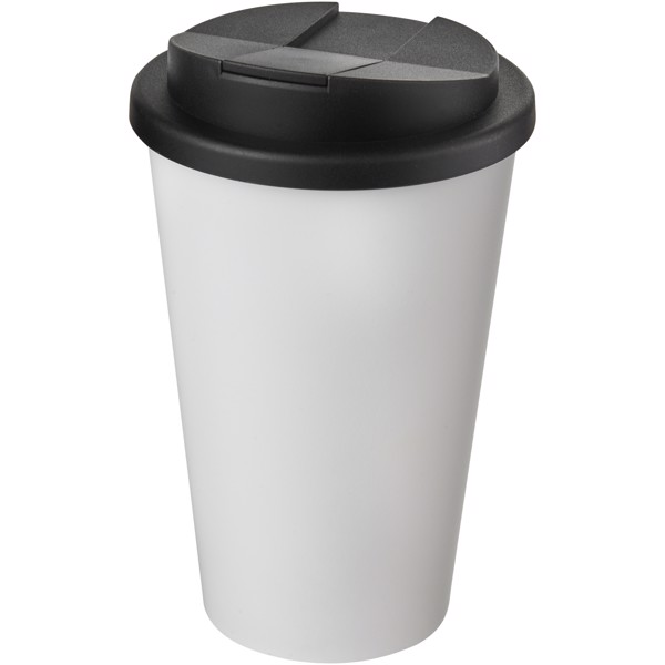 Termohrnček Americano® 350 ml s uzáverom odolným proti rozliatiu - Biela / Jednofarebná čierna