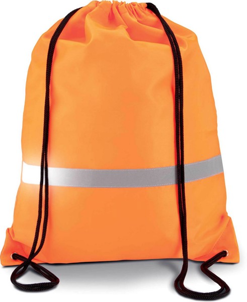 Drawstring Backpack - Fluorescent Orange