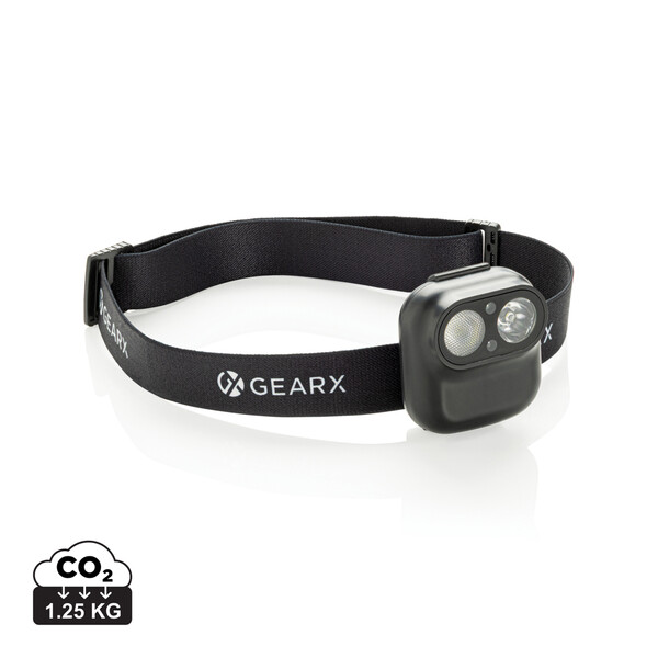Gear X RCS recycled plastic hoofd lamp met motion sensor