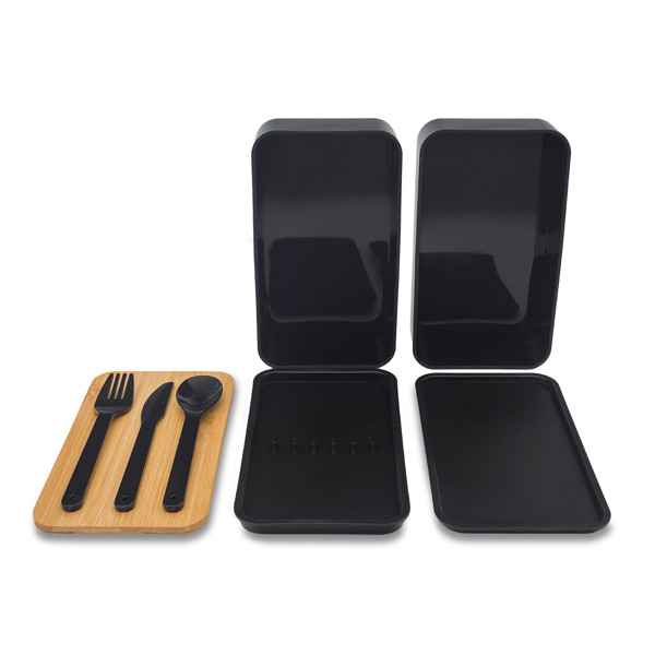 1000 ml Victor double lunch box - Black