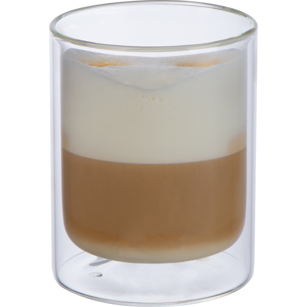 Double-walled glass cup 330ml STUART - Transparent