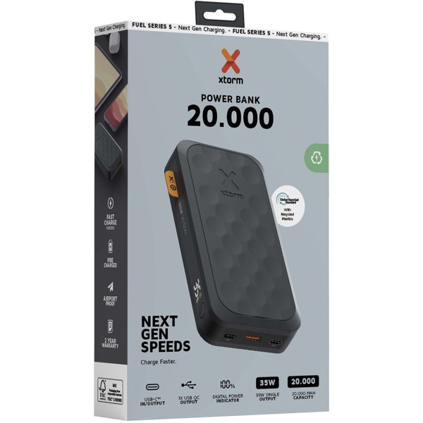 Xtorm FS520 Fuel-Serie 20.000 mAh 35 W Powerbank - mitternachtsschwarz
