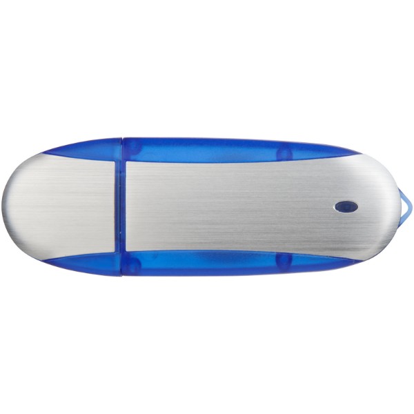 Memória USB 'OVAL' - Azul escuro / Prateado / 4GB