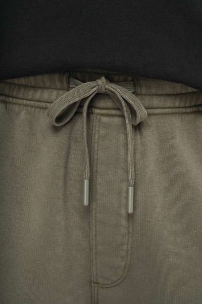 Men’S French Terry Washed  Effect Cargo Shorts - Washed Black / L