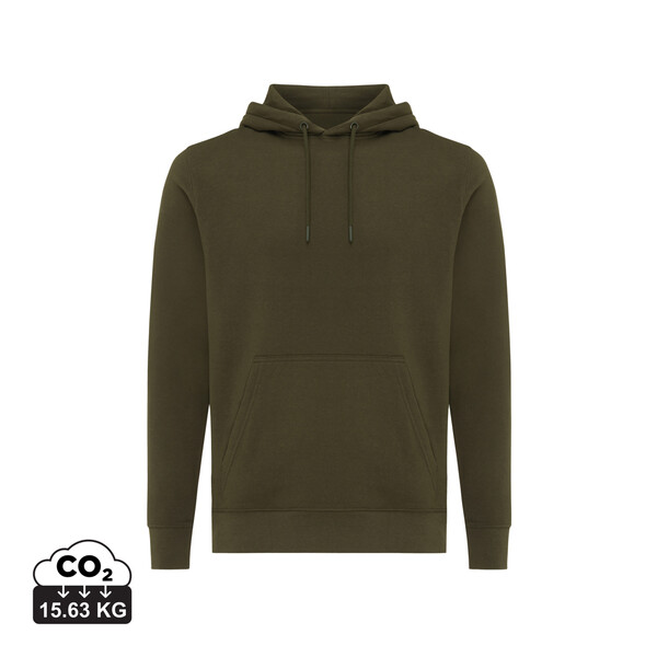 Lehká mikina s kapucí Iqoniq Rila z recykl. bavlny - Khaki / L