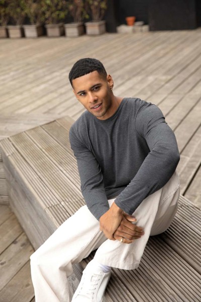Long Sleeve Tri-Blend T - Solid White / M