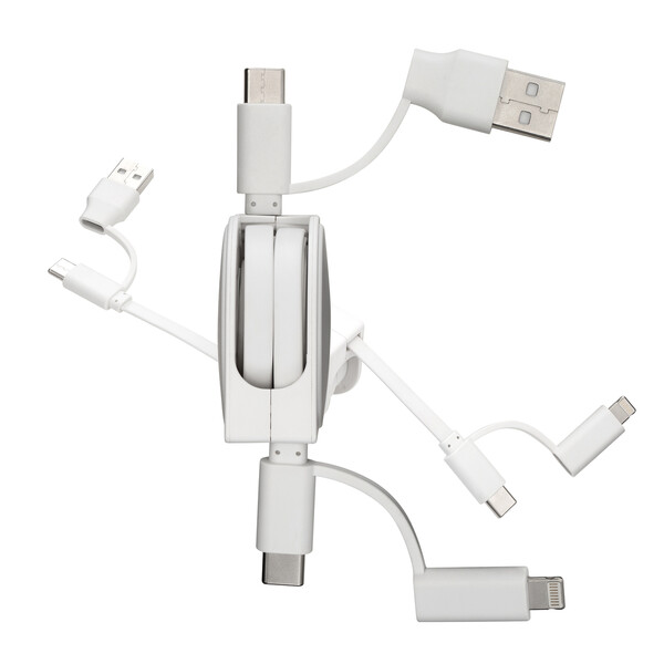 Câble de charge 6 in 1 SNAKE II - blanc