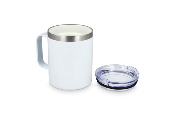 Danube thermo mug,ceramic interior,350ml - White