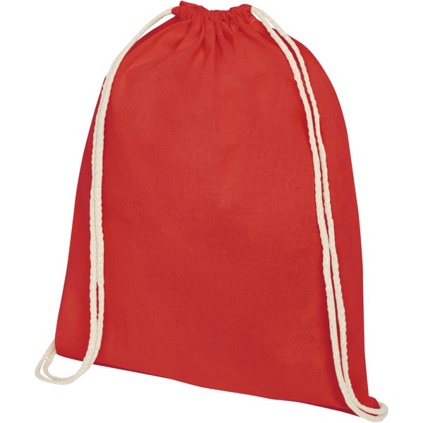 Zaino con cordoncino Oregon in cotone da 140 g/m² - 5L - Rosso