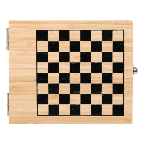 Weinset Bamboo Chess Mit Schachspiel