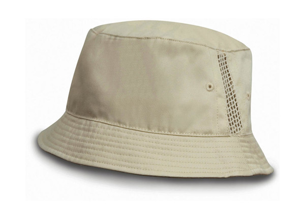 Sporting Hat With Mesh Panels - Natural / ONE SIZE