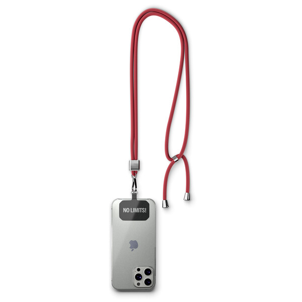 Crossbody, trendy 2-tone cord phone holder made of recycled polyester (rPET) - Deep Purple / Black accessories