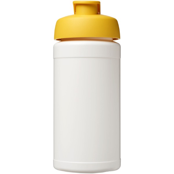 Sportovní láhev s vyklápěcím víčkem Baseline® Plus 500 ml - Bílá / Žlutá