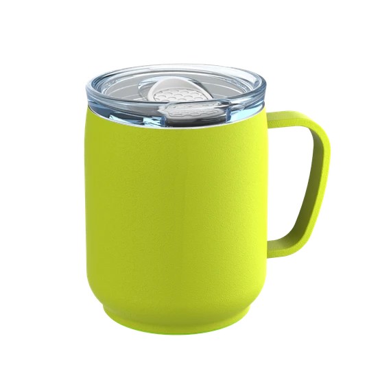 Thermo mug RETUMBLER-myNIZZA CERAMIC, Light Green - White