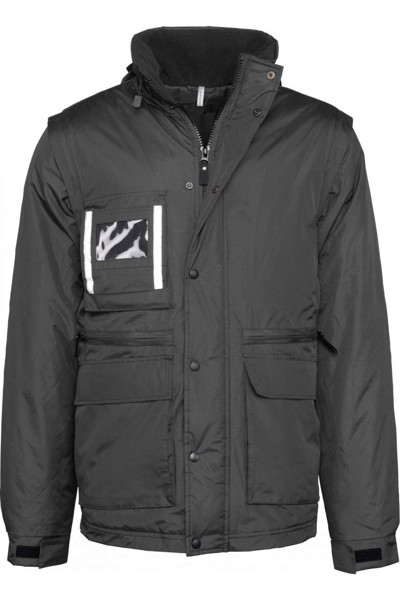 Detachable-Sleeved Workwear Parka - S