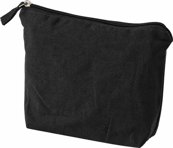 Kozmetička torbica od recikliranog pamuka (180 gsm) Cressida - Black