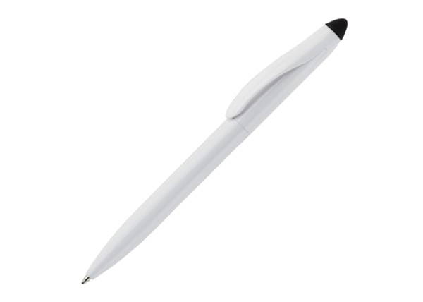 Ball pen Touchy stylus hardcolour - White / Black